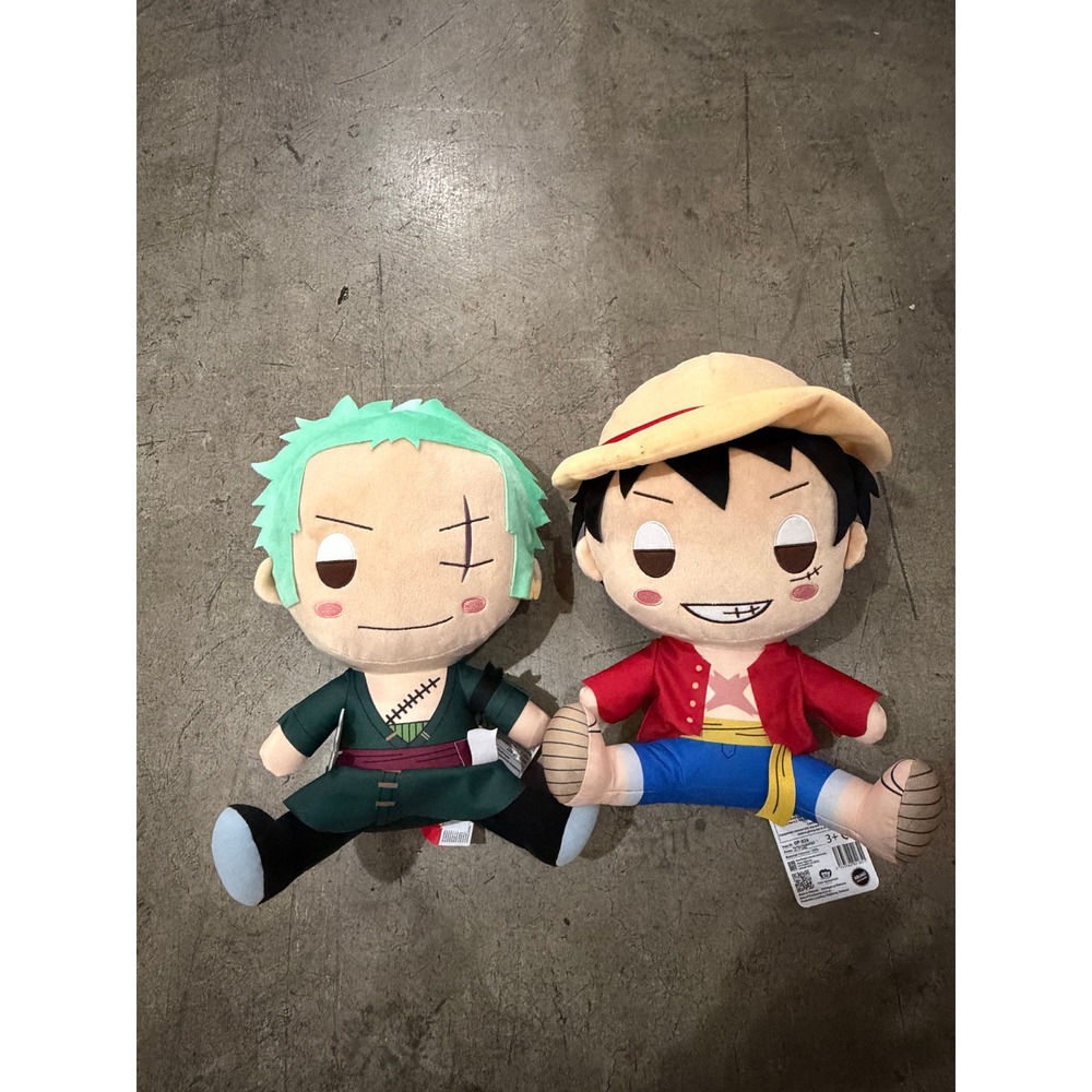 One Piece Luffy and Zoro Plush Set Round 1 Exclusive Anime Collectibles NWT